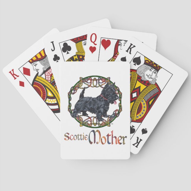 Celtic Scottish Terrier Mother Spielkarten (Rückseite)