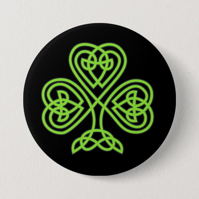 Celtic shamrock button (Vorderseite)