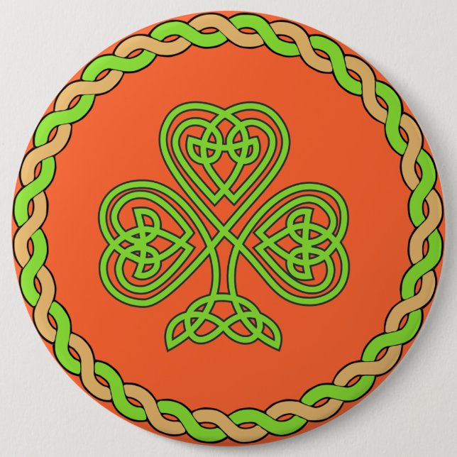 Celtic shamrock, button (Vorderseite)