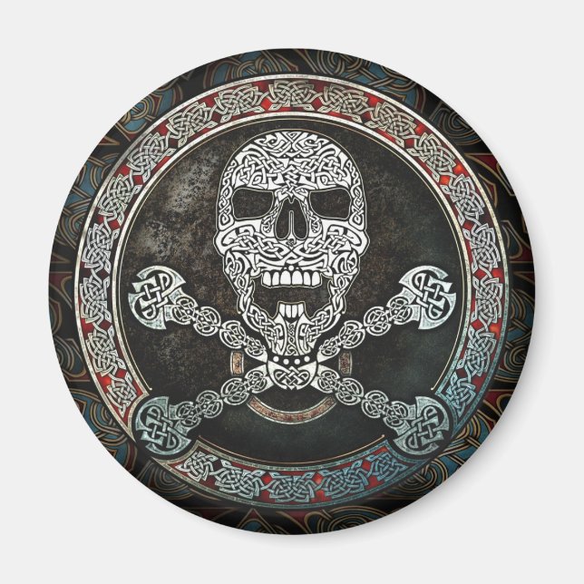 Celtic Skull & Crossbones Magnet (Vorne)