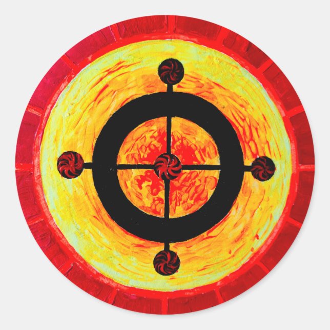 Celtic-Solarsymbol Runder Aufkleber (Vorderseite)