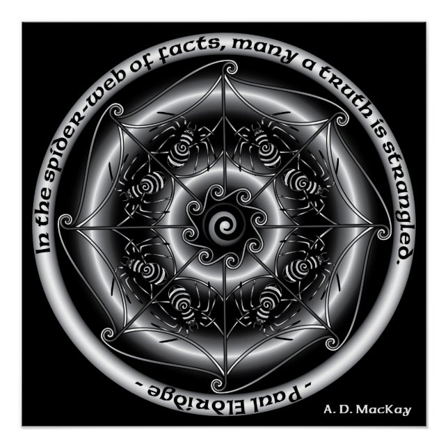 Celtic Spider Mandala Poster (Vorderseite)