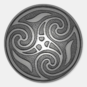 Celtic Spiral Runder Aufkleber