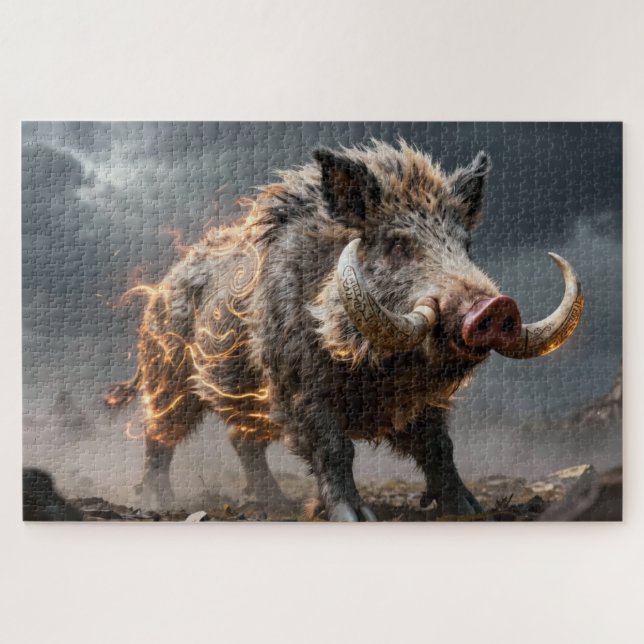 Celtic Spirit Animal Boar Jigsaw Puzzle (Horizontal)
