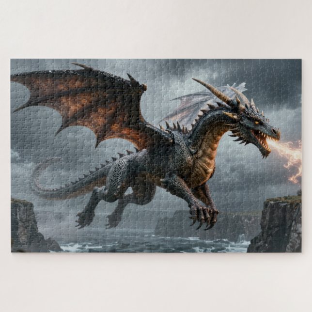 Celtic Spirit Tier Drache Puzzle (Horizontal)
