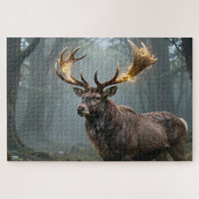 Celtic Spirit Tier Hirsch Puzzle (Horizontal)
