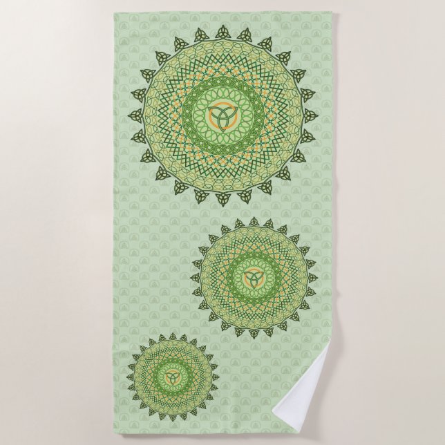 Celtic St. Patty's Day Beach Handtuch (Vorderseite)