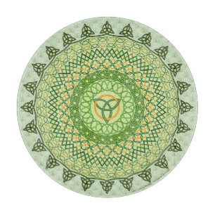 Celtic St. Patty's Day Glass Cutting Board Schneidebrett