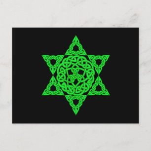 Celtic Star of David Postcard Postkarte