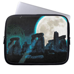 Celtic Stonehenge, Moon & Stars Astronomie Laptopschutzhülle