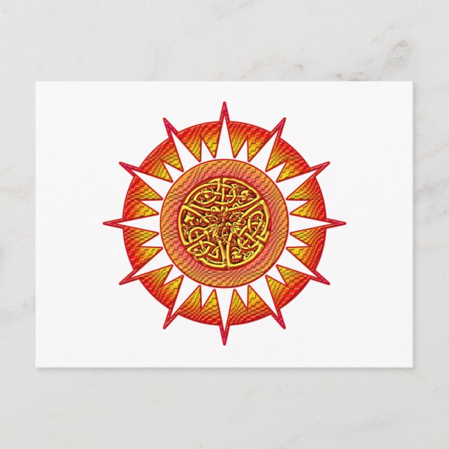 Celtic Sun 3 Postkarte (Vorderseite)