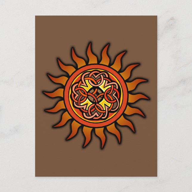 Celtic Sun 4 Postkarte (Vorderseite)
