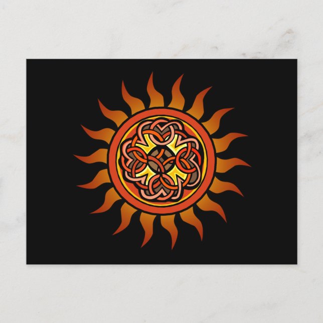 Celtic Sun 4 Postkarte (Vorderseite)
