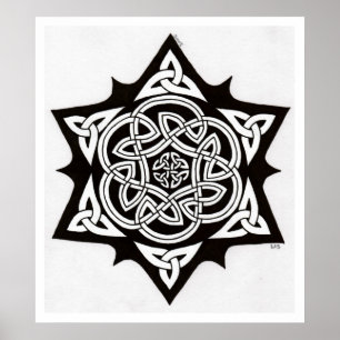 Celtic Sun print Poster