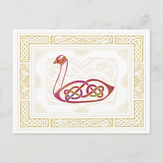 Celtic Swan Postkarte (Vorderseite)