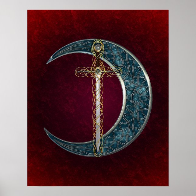 Celtic Sword and Moon Poster (Vorne)