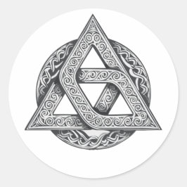 Celtic symbol, trinity knot runder aufkleber
