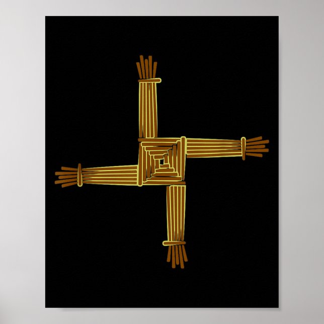 Celtic Symbols Brigid's Cross Celtic Knot Irish Sy Poster (Vorne)