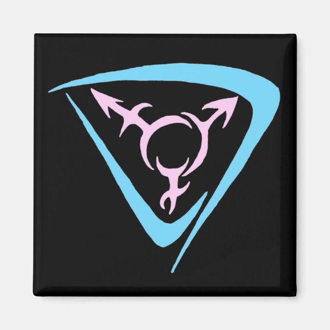 Celtic Trans Symbol schwarz Magnet (Vorne)