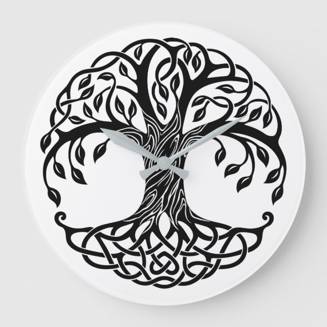 Celtic tree of life große wanduhr (Vorderseite)