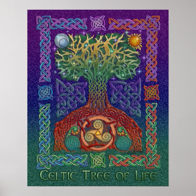 Celtic Tree of Life Poster Print (Vorne)
