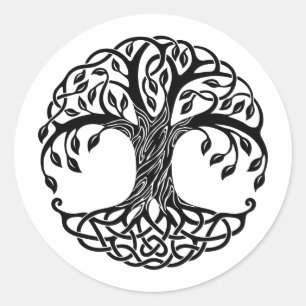 Celtic tree of life runder aufkleber