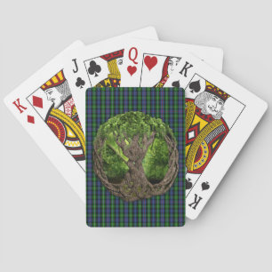 Celtic Tree of Life und Clan MacKenzie Tartan Spielkarten