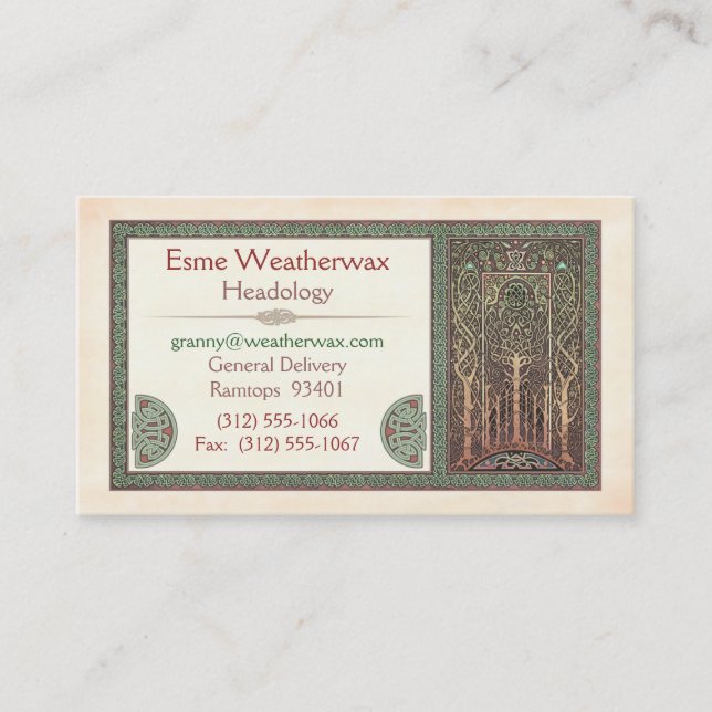 Celtic Trees Design Business Cards Visitenkarte (Vorderseite)