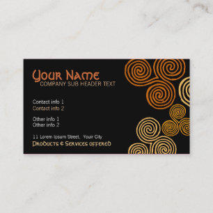 Celtic Tribal Curl Swirl Business Card Visitenkarte