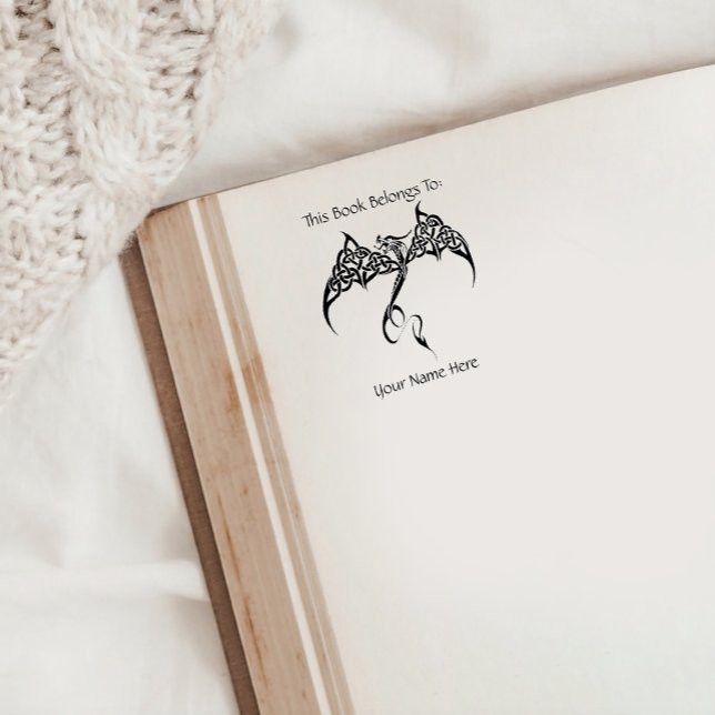 Celtic Tribal Dragon Schwarz-weiß Gummistempel (Von Creator hochgeladen)