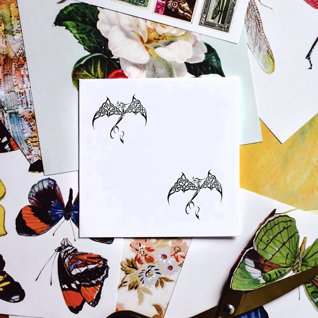 Celtic Tribal Dragon Schwarz-weiß Permastempel (Von Creator hochgeladen)