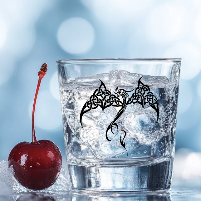 Celtic Tribal Dragon Schwarz-weiß Schnapsglas (Von Creator hochgeladen)