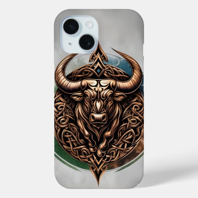 Celtic Tribal Taurus Zodiac Phone Case (Rückseite)