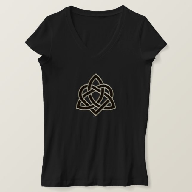 Celtic Trinity Heart Knot T=Shirt T-Shirt (Design vorne)