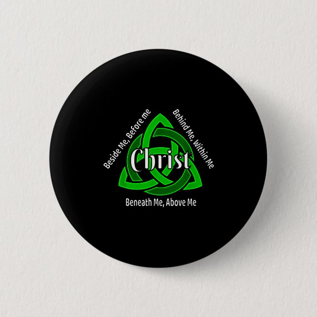 Celtic Trinity Kno St Patricks Prayer Christian  Button (Vorderseite)