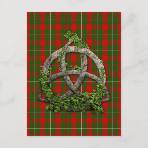 Celtic Trinity Knot and Clan MacGregor Tartan Postkarte