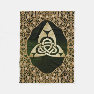 Celtic Trinity Knot on Forest Shadows   Fleecedecke