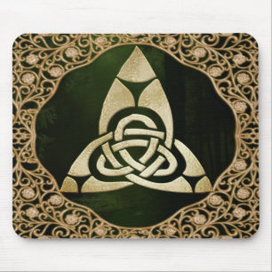 Celtic Trinity Knot on Forest Shadows Mousepad