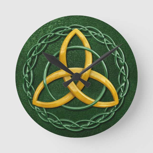 Celtic Trinity Knot Runde Wanduhr (Vorderseite)