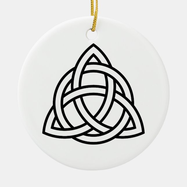 Celtic Trinity Knot Triquetra Symbol Keramik Ornament (Vorne)