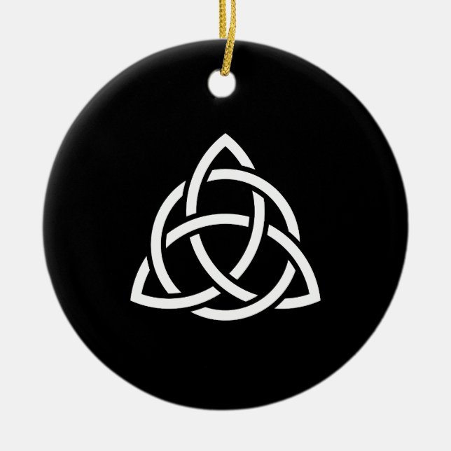 Celtic Trinity Knot Triquetra Symbol Keramik Ornament (Vorne)