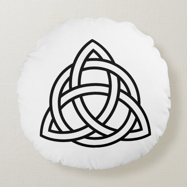 Celtic Trinity Knot Triquetra Symbol Throw Kissen (Vorderseite)