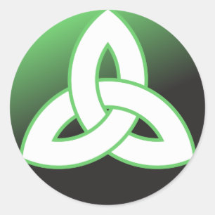 Celtic Trinity Knot Up Runder Aufkleber