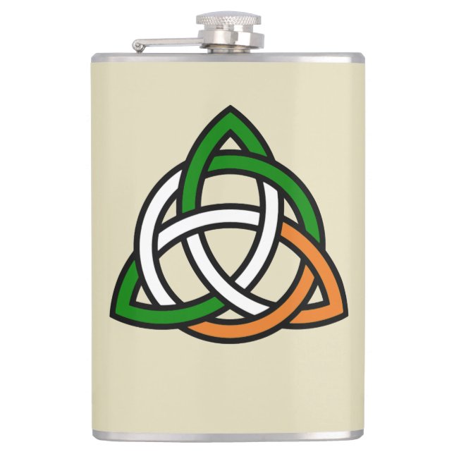 Celtic Trinity Knot Vinyl Wrap Flask Flachmann (Vorderseite)