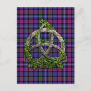 Celtic Trinity Knotenspen Pride of Scotland Tartan Postkarte