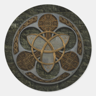 Celtic Trinity Shield Runder Aufkleber