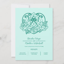 Celtic Triquetra Heart Knochen Flora Aquamarin Han