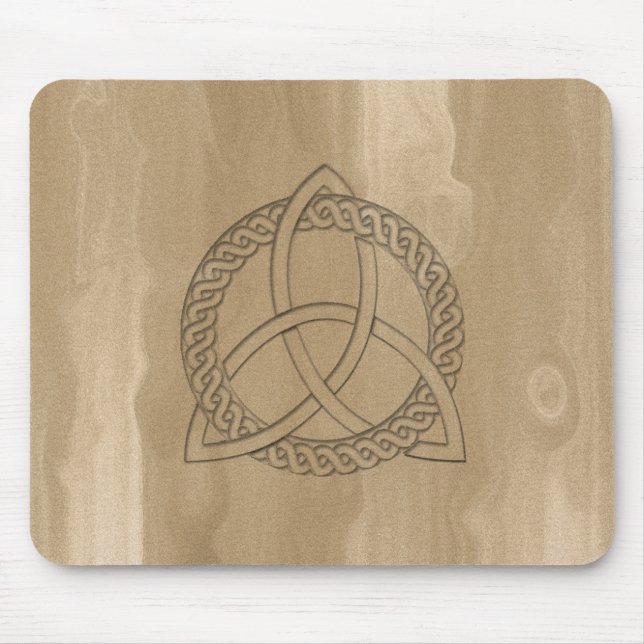 Celtic Triquetra Trinity Knot Button Mousepad (Vorne)