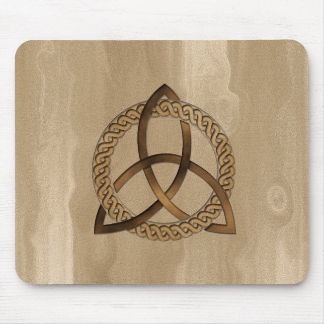 Celtic Triquetra Trinity Knot Button Mousepad (Vorne)