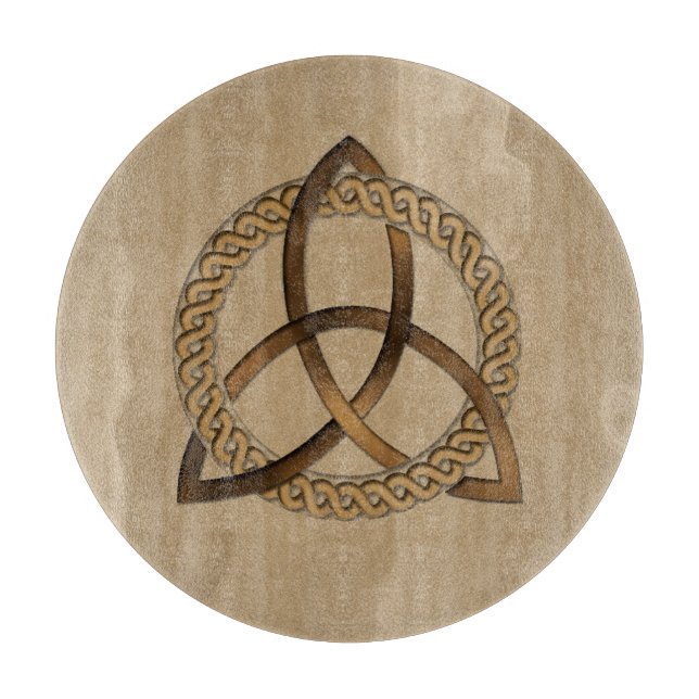 Celtic Triquetra Trinity Knot Cutting Board Schneidebrett (Vorderseite)
